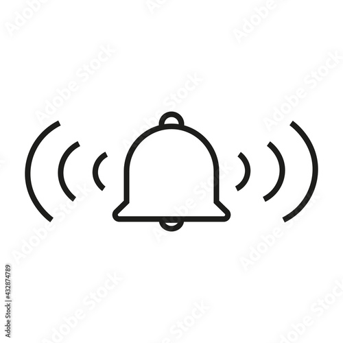 Bell notification icon. Vector Illustration