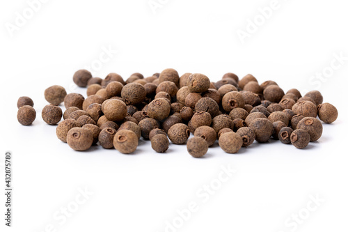 Allspice peas isolated on a white background.