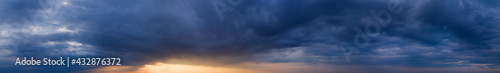  panorama sky. Beautiful cloud in the sunrise sky background. Sky banners background.