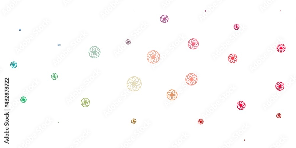 Light Green, Red vector layout with circle shapes. Light Green, Red vector layout with circle shapes.