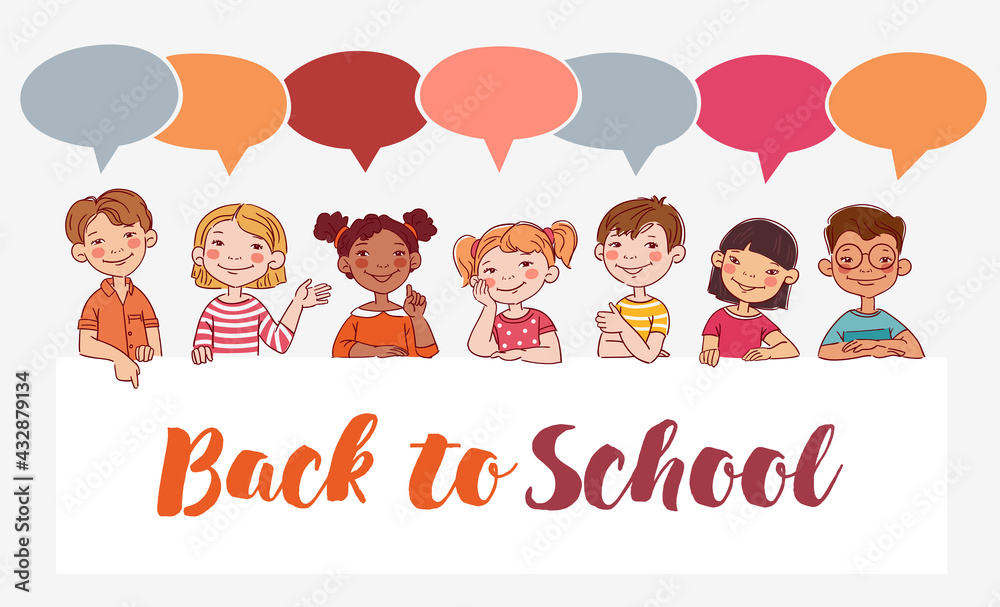 Funny kids. Vector cute boys and girls collection. Multi-ethnic group of happy children. Different cartoon faces icons
Funny kids. Vector cute boys and girls collection. Multi-ethnic group of happy children. Different cartoon faces icons