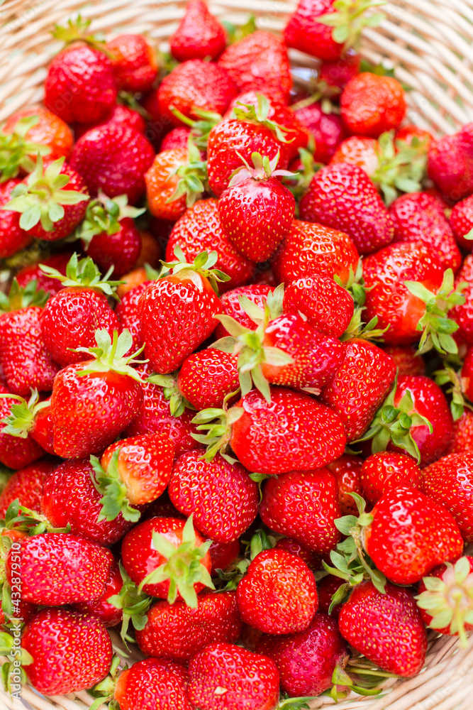Strawberries in a basket Strawberries in a basket