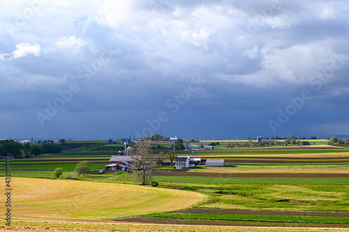 a corn processing farm landscape sky silo steel country