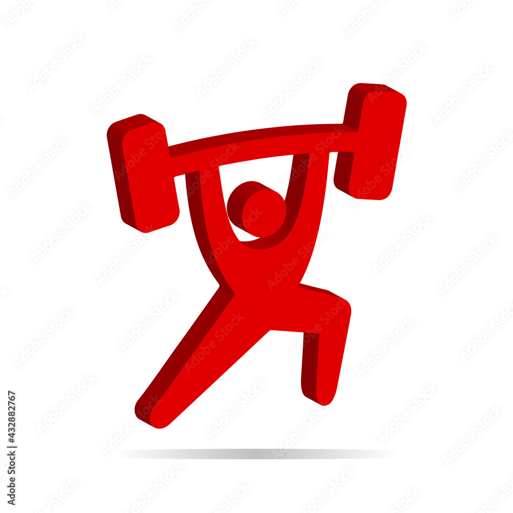 Illustration of a weightlifter Illustration of a weightlifter