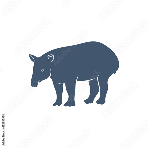Tapir design vector illustration, Creative Tapir logo design concept template, symbols icons