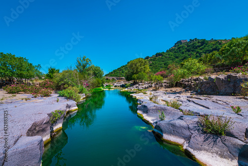 Beautiful River on the island of Sicily - Gole Alcantara  photo