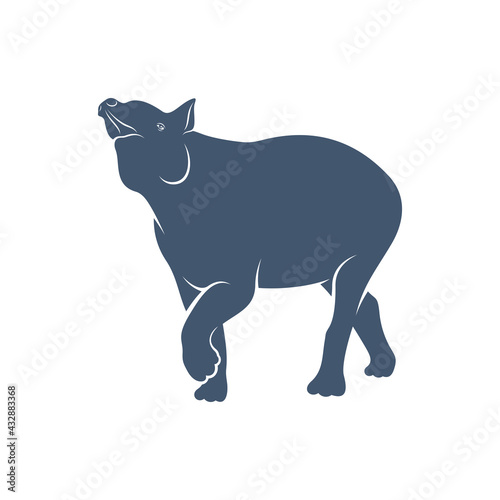 Tapir design vector illustration, Creative Tapir logo design concept template, symbols icons