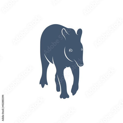 Tapir design vector illustration, Creative Tapir logo design concept template, symbols icons