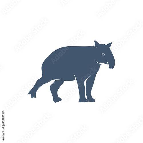 Tapir design vector illustration, Creative Tapir logo design concept template, symbols icons
