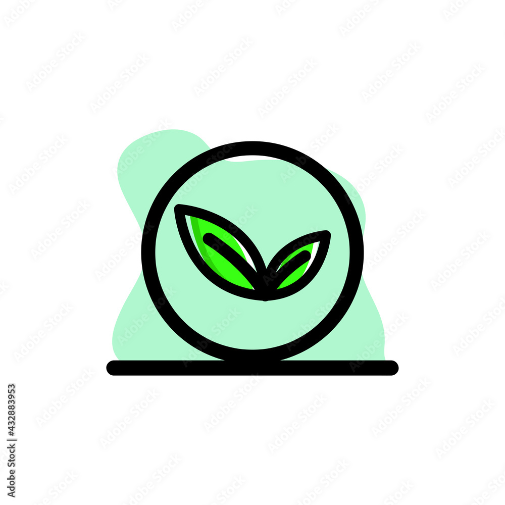 Clock Leaves Conceptual Vector Icon Design Illustration Clock Leaves Conceptual Vector Icon Design Illustration