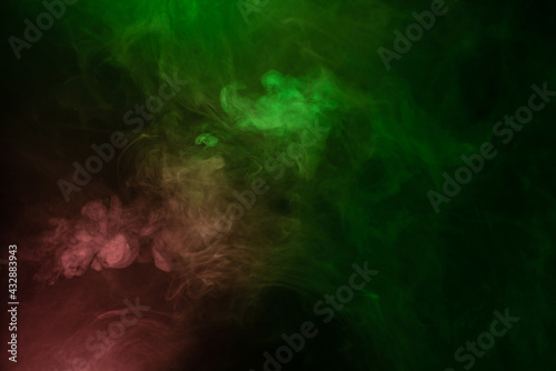 Wallpaper Mural Green and pink steam on a black background. Torontodigital.ca