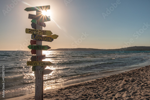 Is Arenas Biancas, Porto Pino, Sardinia, in a summer day