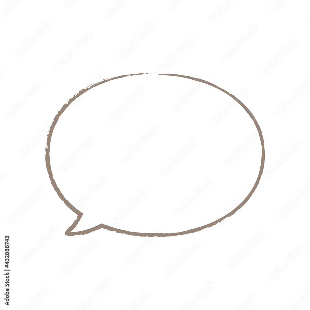 吹き出しイラスト、アイコン（手描き風）