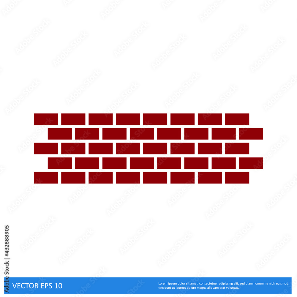 brickwall Icon Vector illustration simple design element