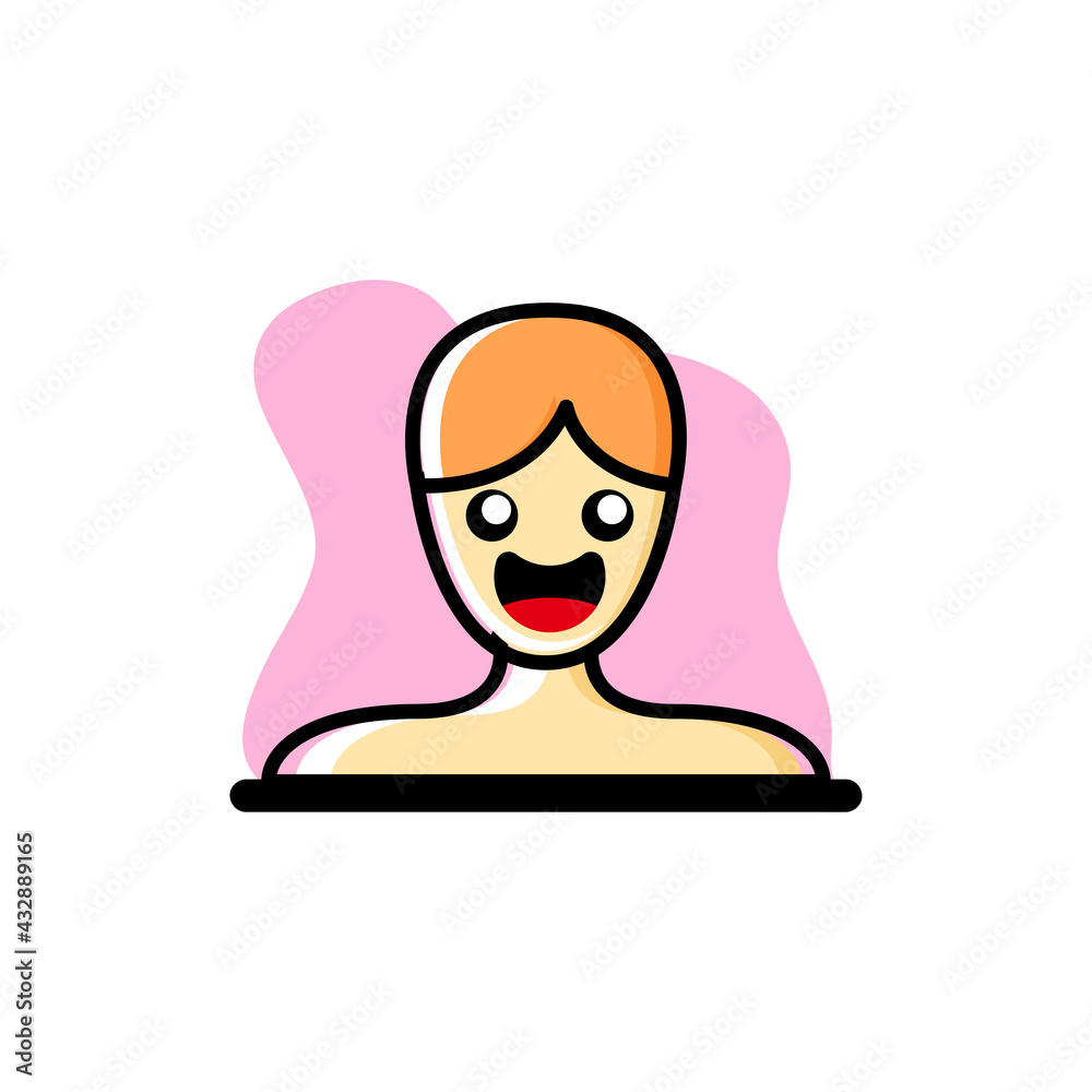 Smiling Boy Conceptual Vector Illustratin Design Icon Smiling Boy Conceptual Vector Illustratin Design Icon