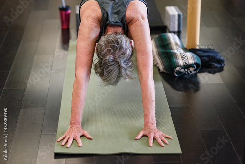 person doing yoga
