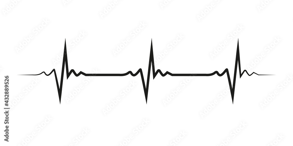 Cardiograma. Icono de pulso del corazón. Concepto de salud y vida. Ilustración vectorial Cardiograma. Icono de pulso del corazón. Concepto de salud y vida. Ilustración vectorial