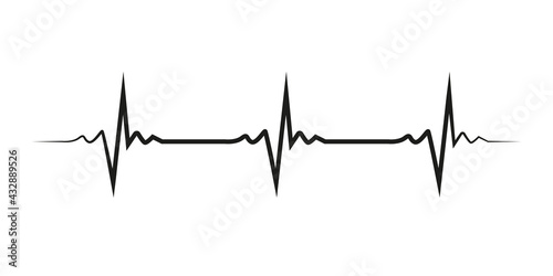 Cardiograma. Icono de pulso del corazón. Concepto de salud y vida. Ilustración vectorial photo