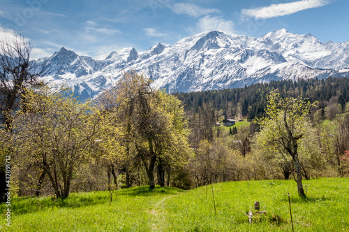 Paysage de montagne près de Chamonix Mont Blanc