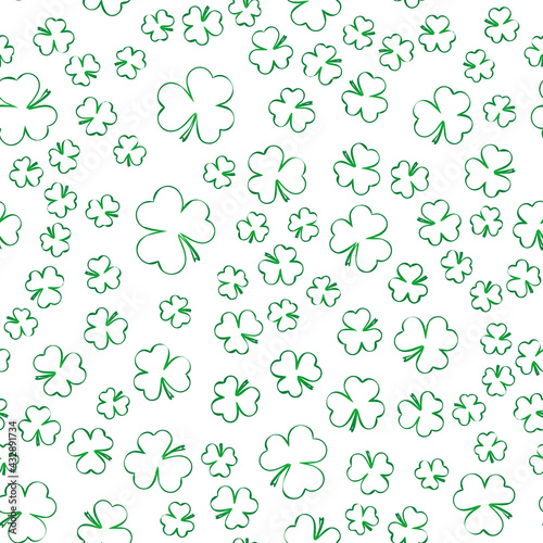 vector image of a flower clover. Colorful background of flowers for good luck