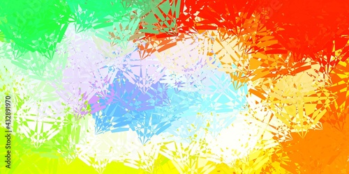 Light Multicolor vector backdrop with triangles, lines.