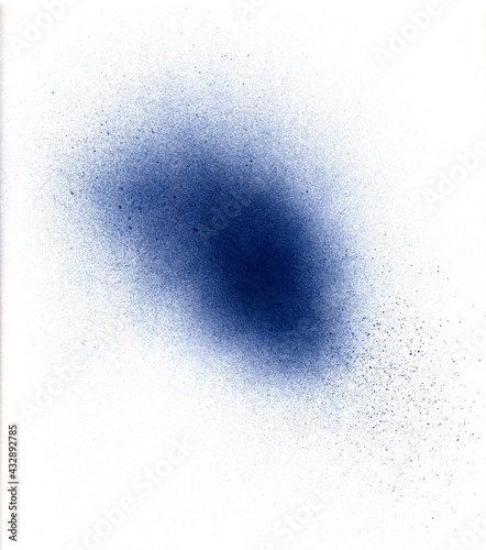 abstract blue spray ink spot
