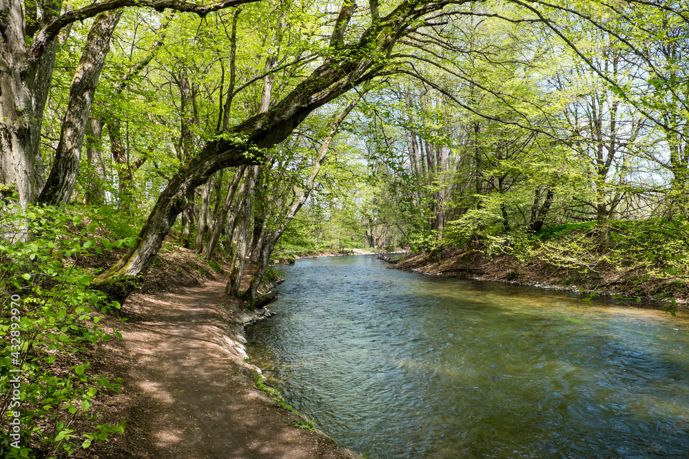 Würm in Gauting bei Sonnenschein im Frühling / Mai Würm in Gauting bei Sonnenschein im Frühling / Mai