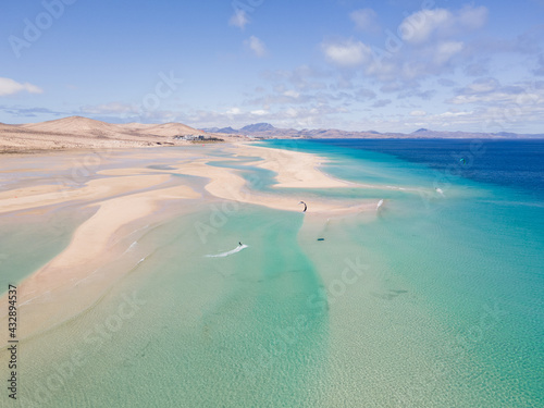 Sotavento beach in Costa Calma, Fuerteventura Island