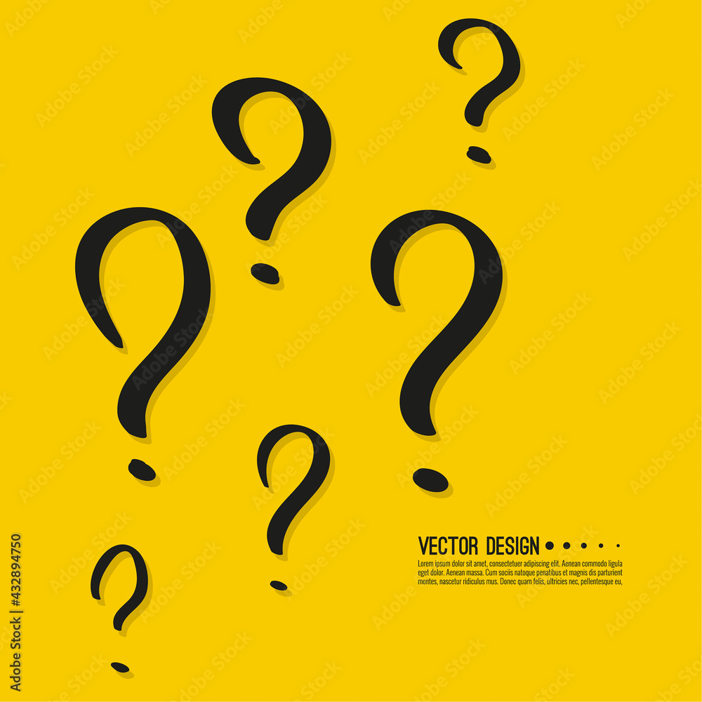 Hand drawn question mark. Hand drawn question mark.