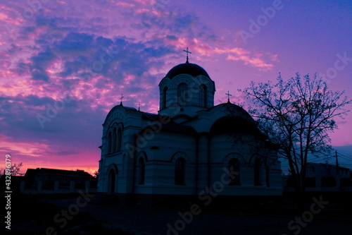 church in the night