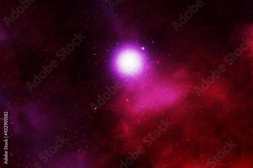 Bright red space nebula. Elements of this image were furnished by NASA.