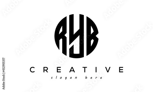  Letters RYB creative circle logo design vector