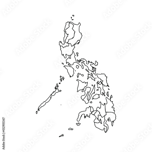 Doodle Map of Philippines With States