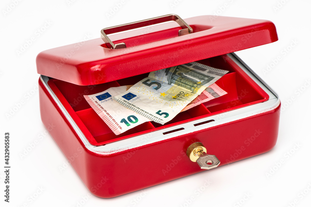 Geldkassette mit wenig Bargeld Geldkassette mit wenig Bargeld
