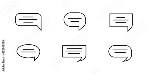 Comment SVG icons set.
