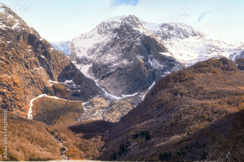 Bondhusvatnet Lake in the Bondhusdalen Valley in Norway photo