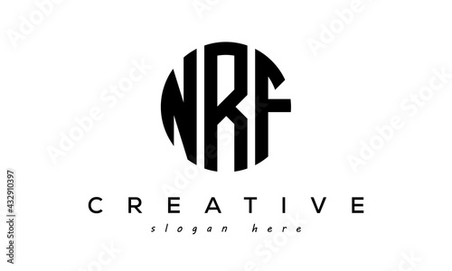 Letters NRF creative circle logo design vector photo