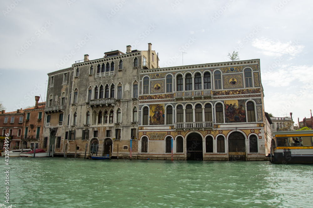 historic building on the grand canal in Venice