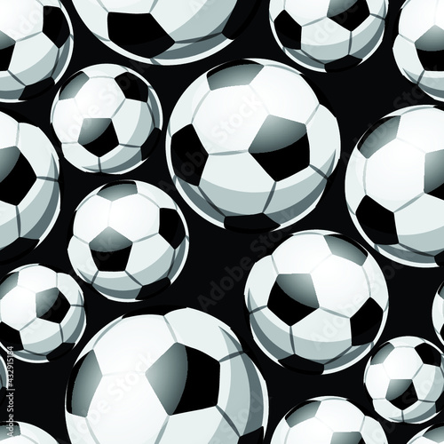 Football soccer ball seamless pattern vector digital paper design. Ideal for wallpaper  cover  wrapping paper  packaging  textile design and any kind of decoration