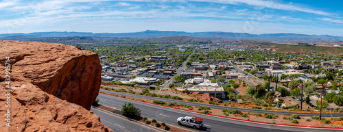 St George , Utah looking from above photo