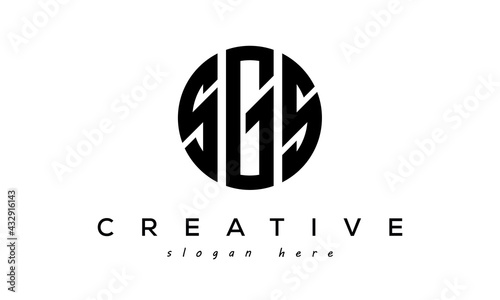 Letters SGS creative circle logo design vector photo