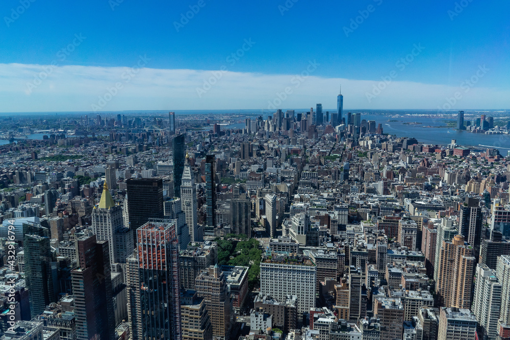 Manhatten New York City vom Empire State Building aus.