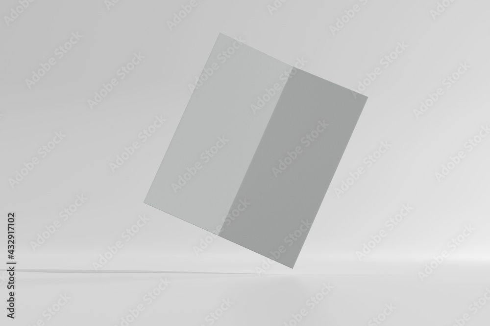 Isolated Cosmetic DL Size Bi-Fold Brochure 3D Rendering Isolated Cosmetic DL Size Bi-Fold Brochure 3D Rendering