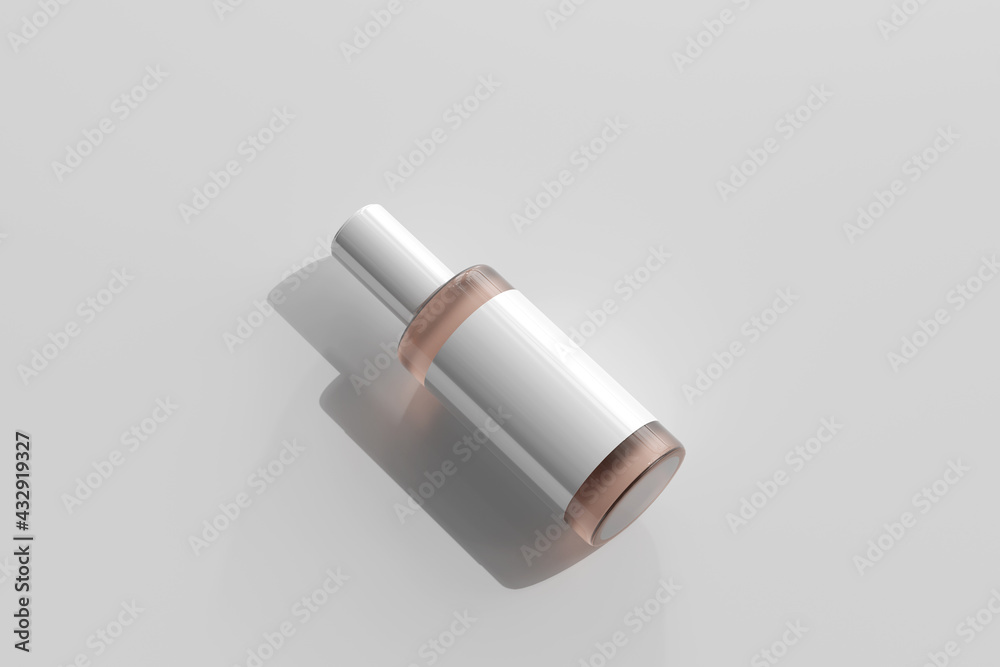 Isolated Glass Cosmetic Bottle 3D Rendering Isolated Glass Cosmetic Bottle 3D Rendering