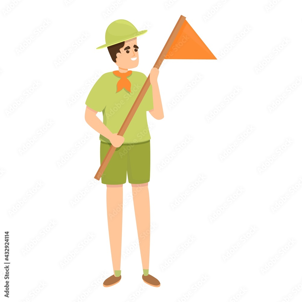 Scouting smiling boy icon. Cartoon of Scouting smiling boy vector icon for web design isolated on white background Scouting smiling boy icon. Cartoon of Scouting smiling boy vector icon for web design isolated on white background