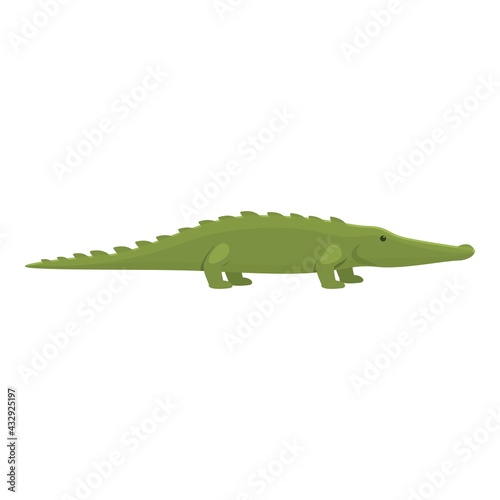 Safari crocodile icon. Cartoon of Safari crocodile vector icon for web design isolated on white background