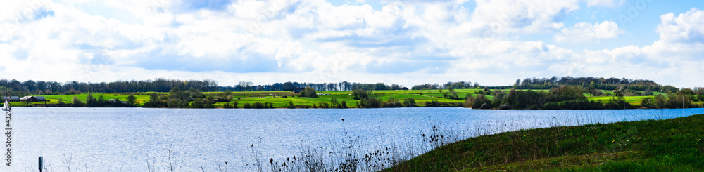 Panoramic view lake Eau d'Heure