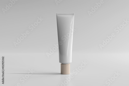 Isolated Cosmetic Cream Tube 3D Rendering