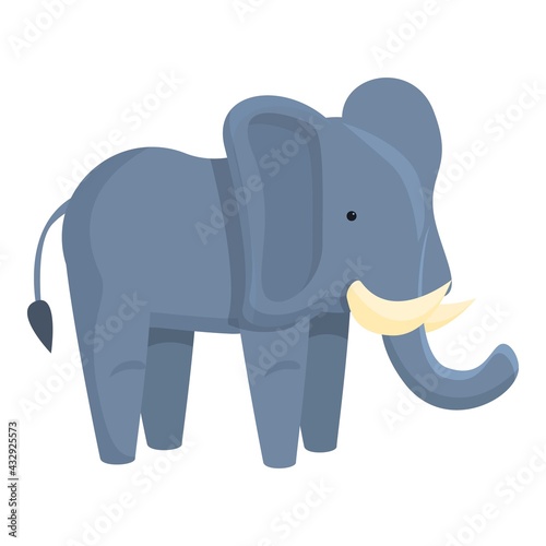 Safari elephant icon. Cartoon of Safari elephant vector icon for web design isolated on white background