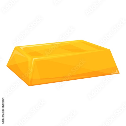 New golden bar icon. Cartoon of New golden bar vector icon for web design isolated on white background